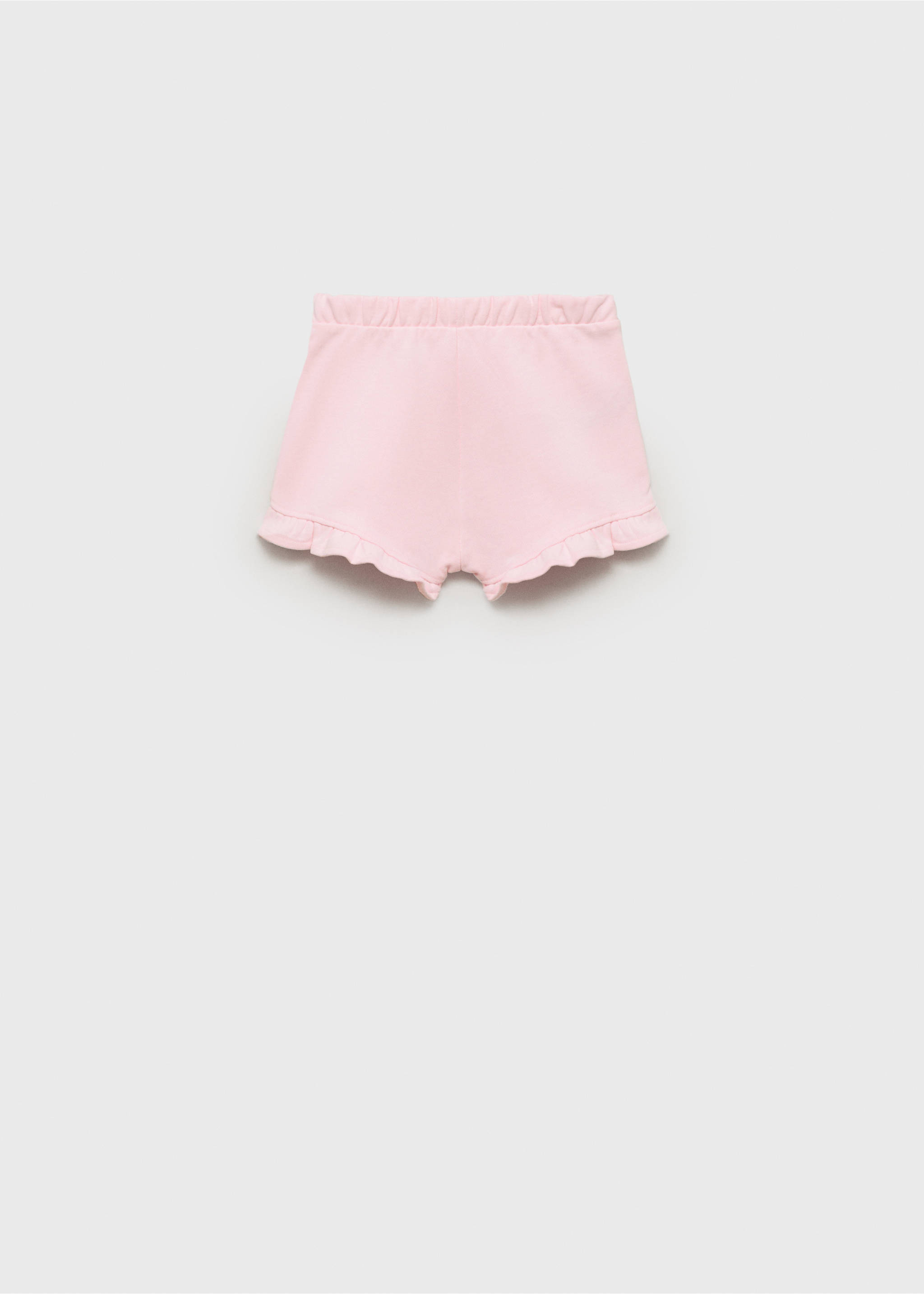 Shorts with ruffled hem - Reverse of the article, Pink. Ref: 87066343-00.