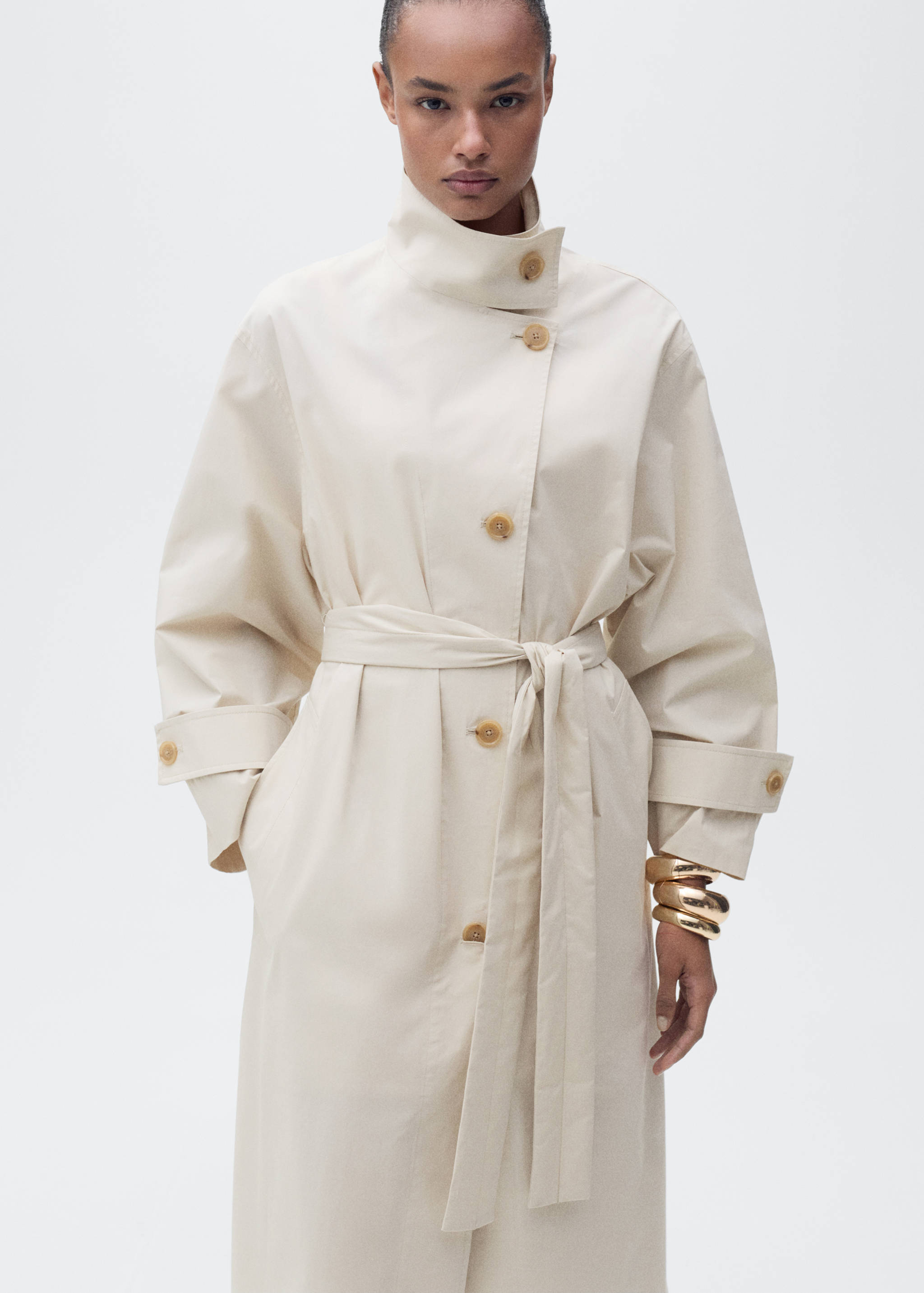Oversized cotton trench coat - Medium plane