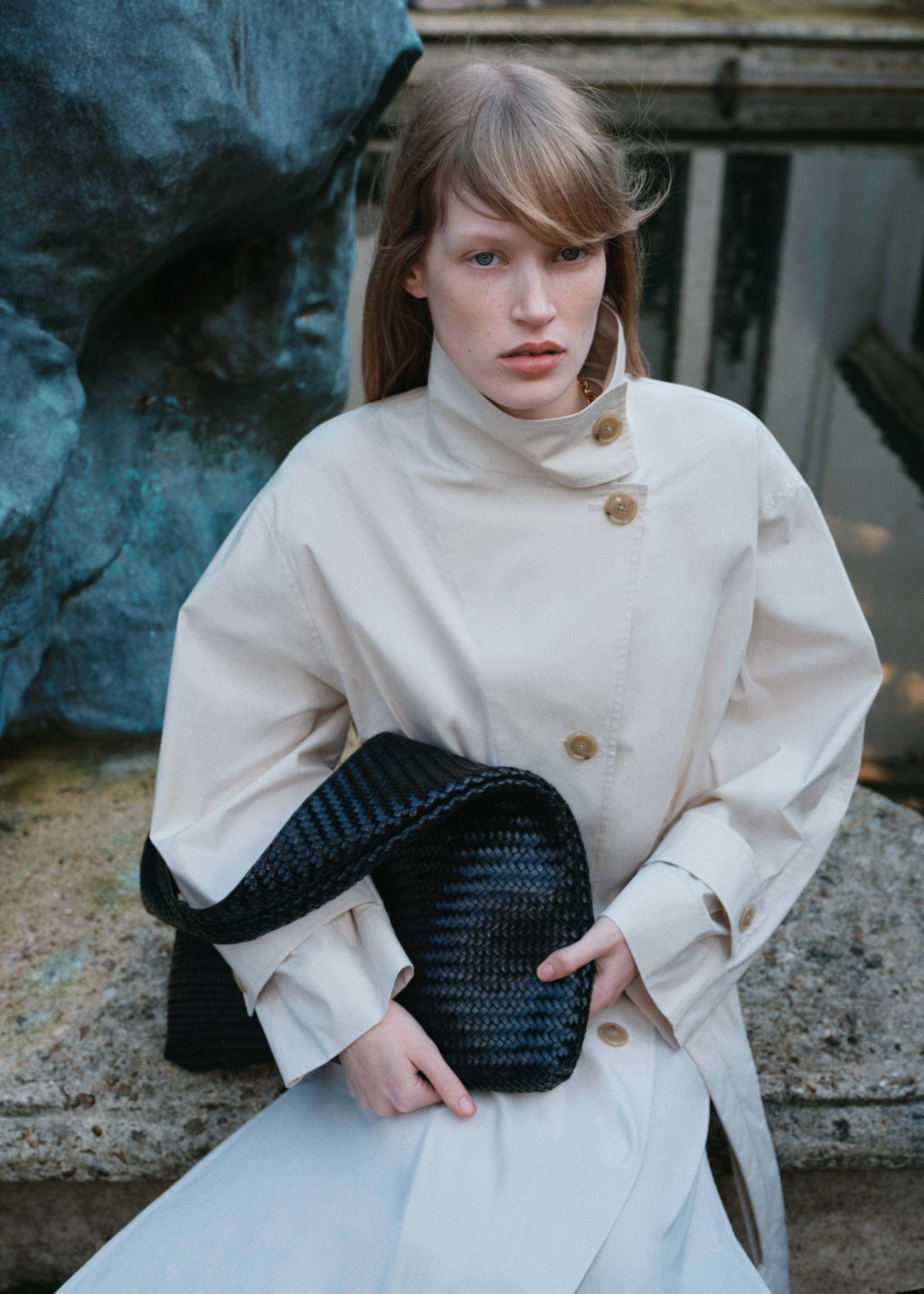 Oversized cotton trench coat - Details of the article 7