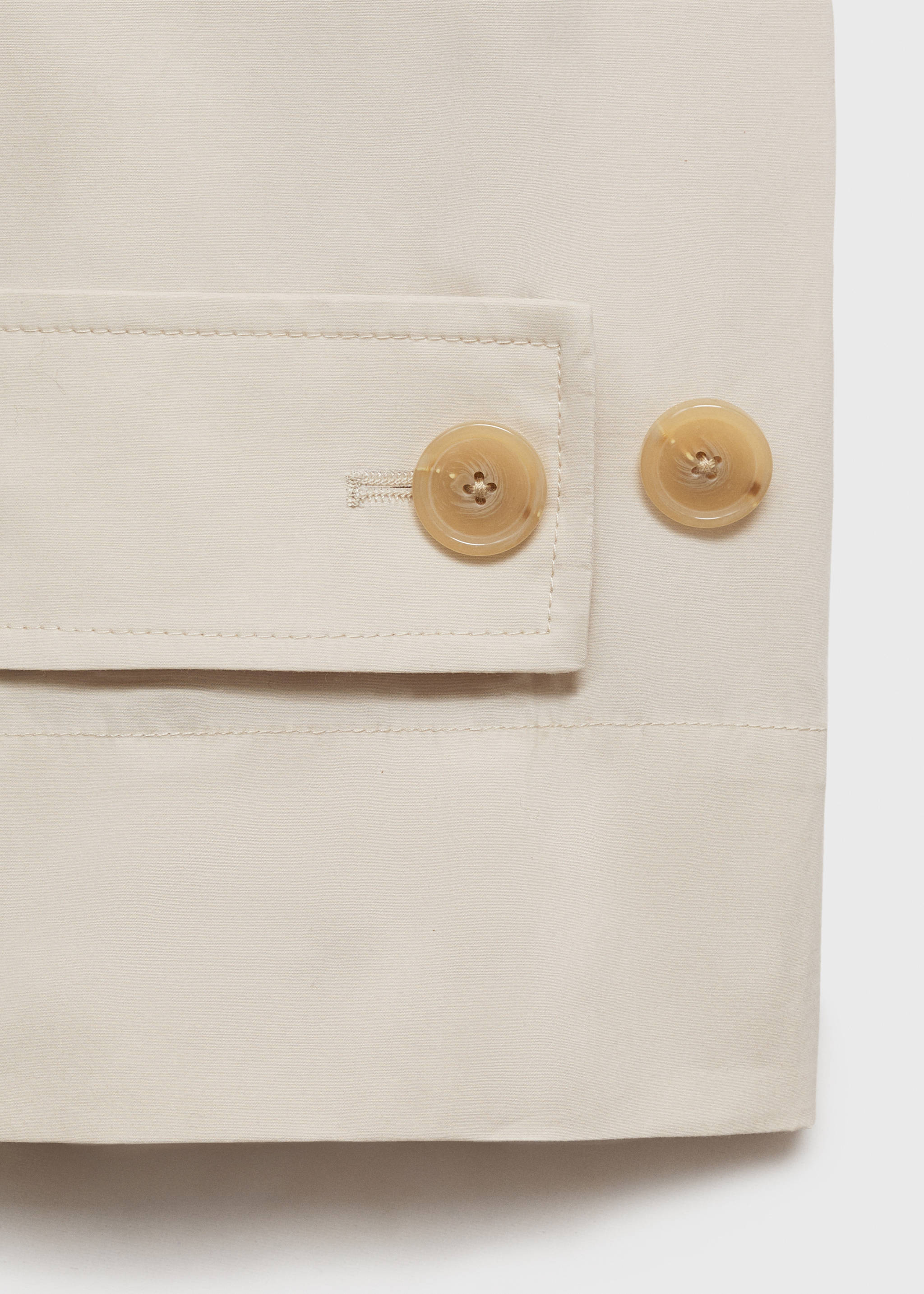 Oversized cotton trench coat - Details of the article 8