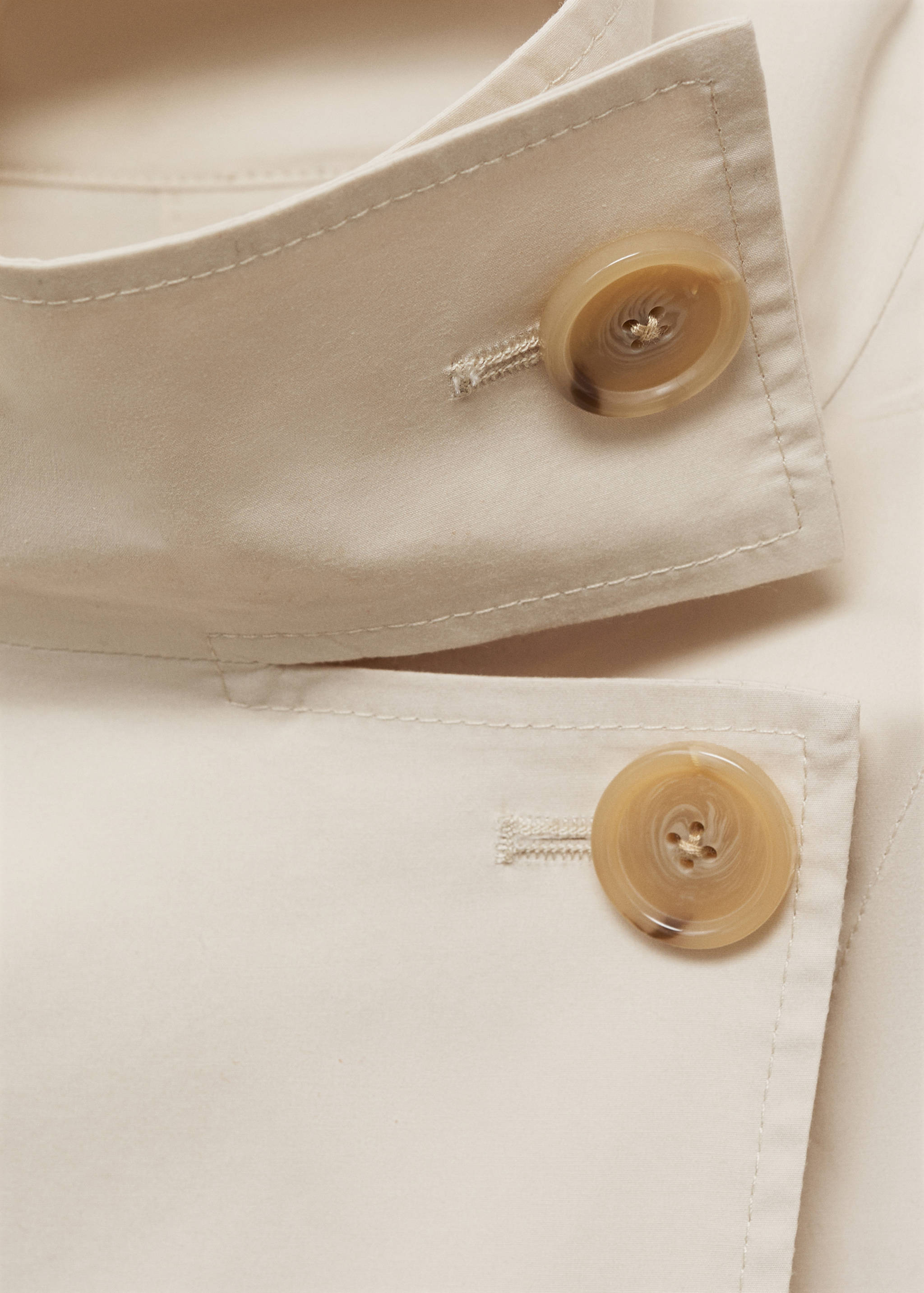 Oversized cotton trench coat - Details of the article 0