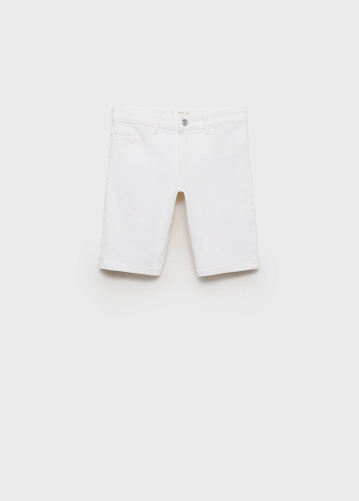 MANGO KIDS - Bermuda jean blanc - 8 - Garçon