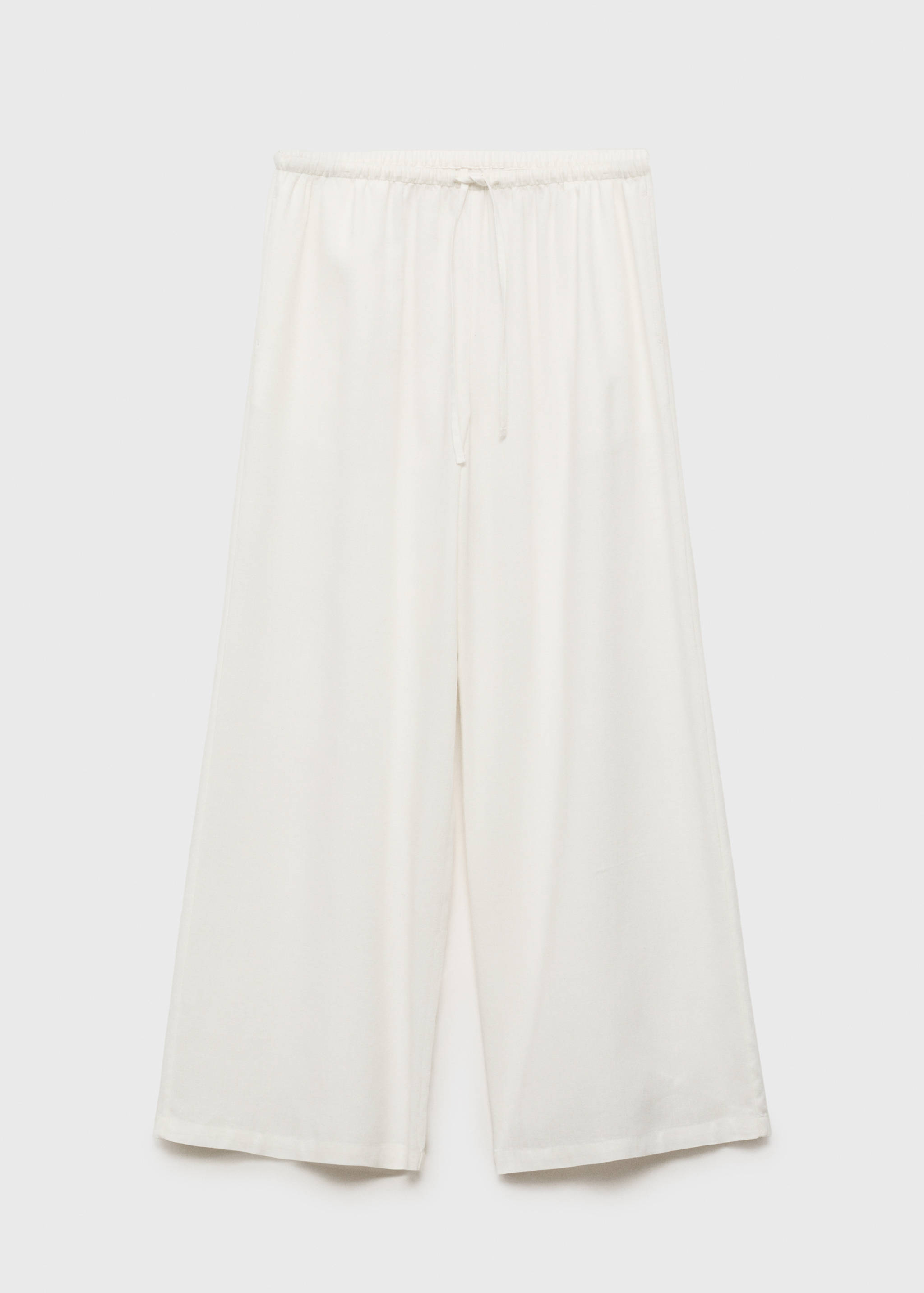 Straight linen-blend pants - Article without model