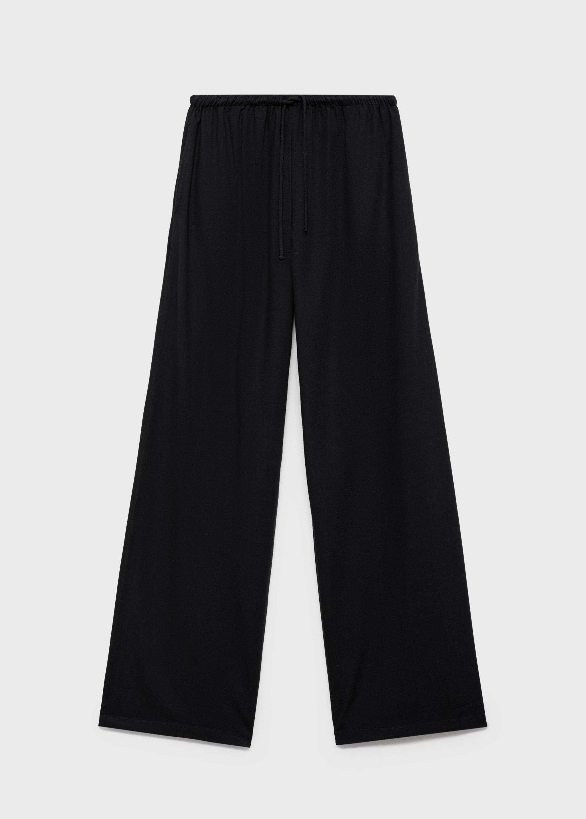 Straight linen-blend trousers - Article without model