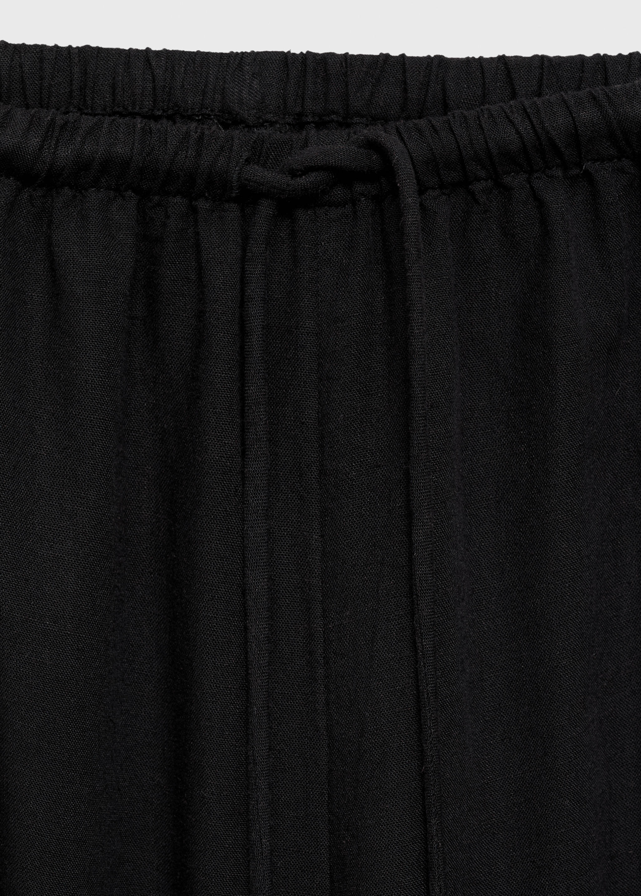 Straight linen-blend trousers - Details of the article 8