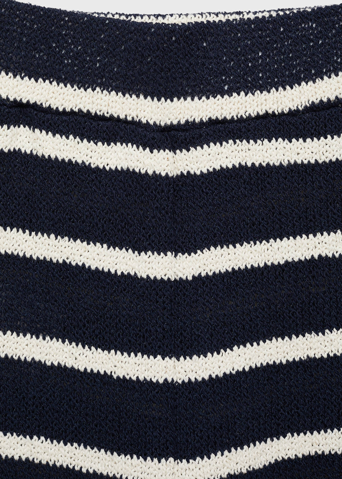Striped knit trousers — Dark Navy