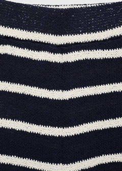 Striped knit trousers — Dark Navy 7