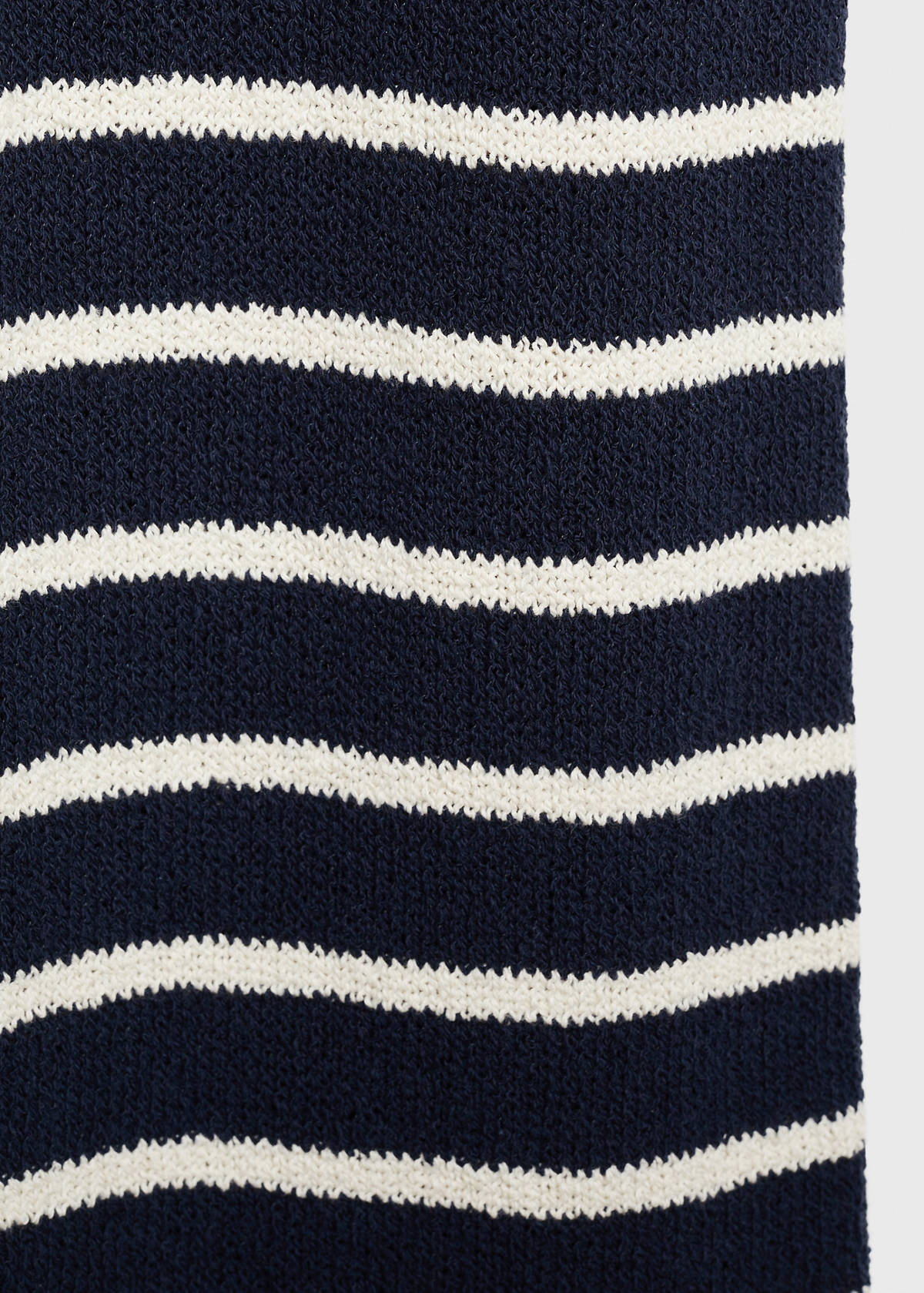 Striped knit trousers — Dark Navy