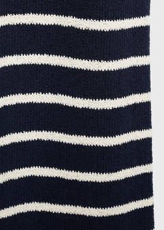Striped knit trousers — Dark Navy 9