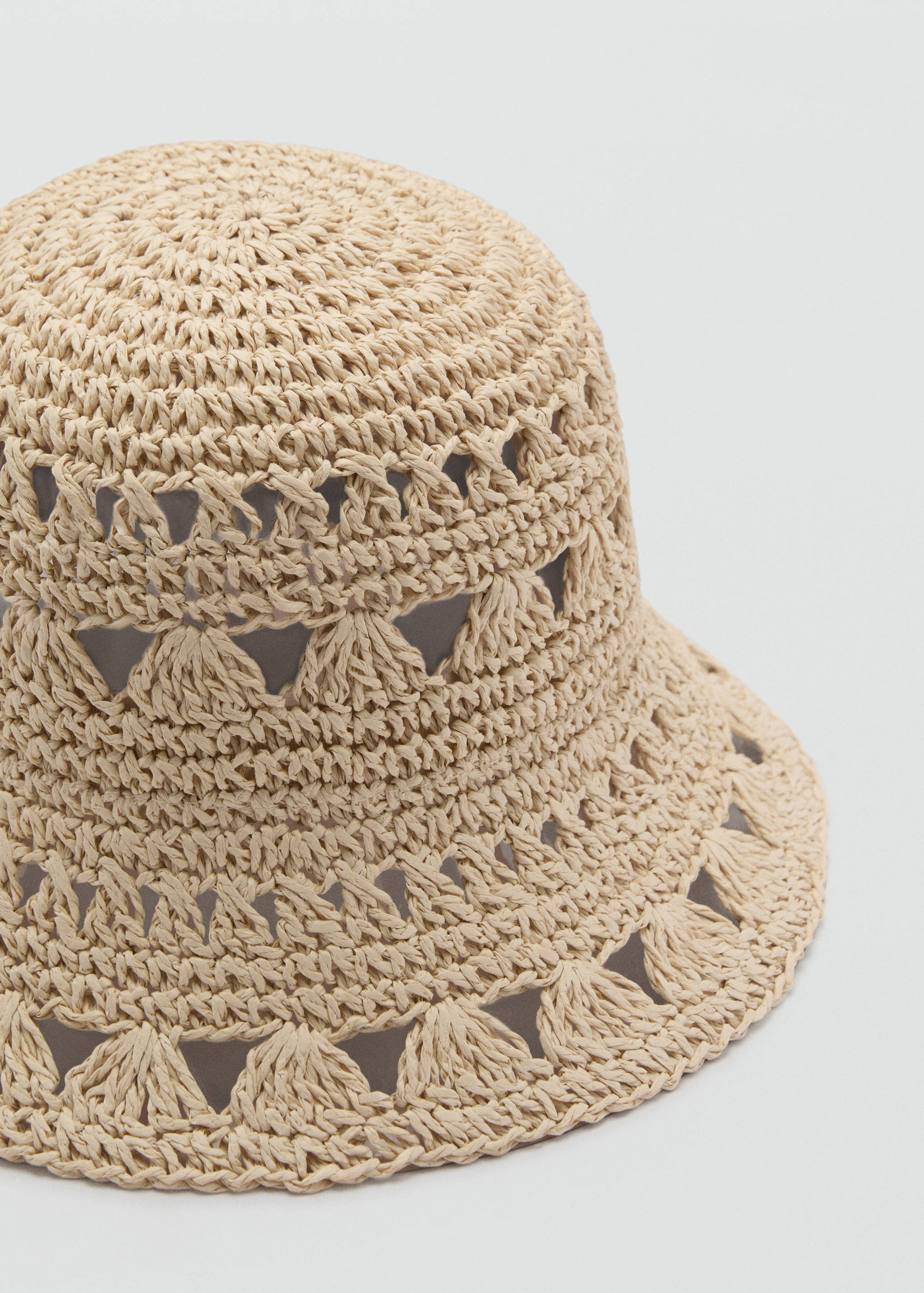 Straw bucket hat - Medium plane