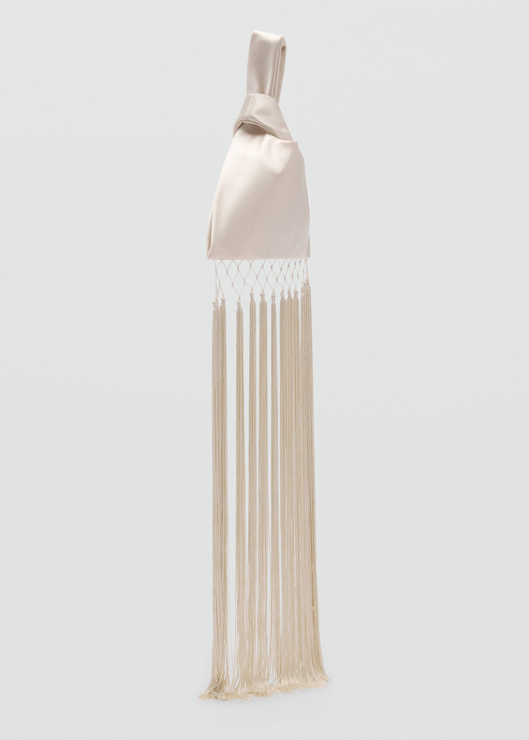 Handväska med fransar i satin - Bild av mittparti