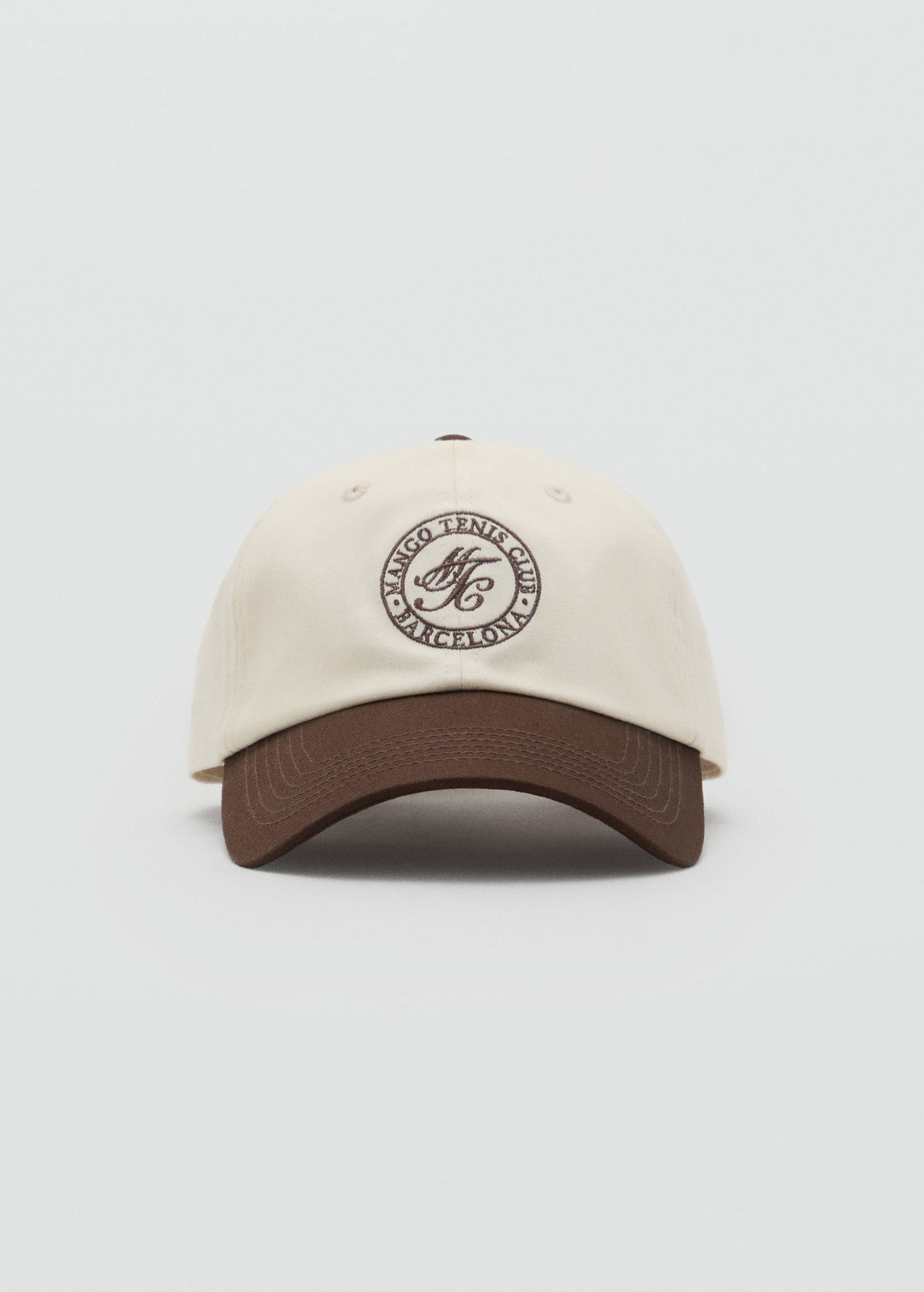 Casquette visière brodée coton - Plan moyen