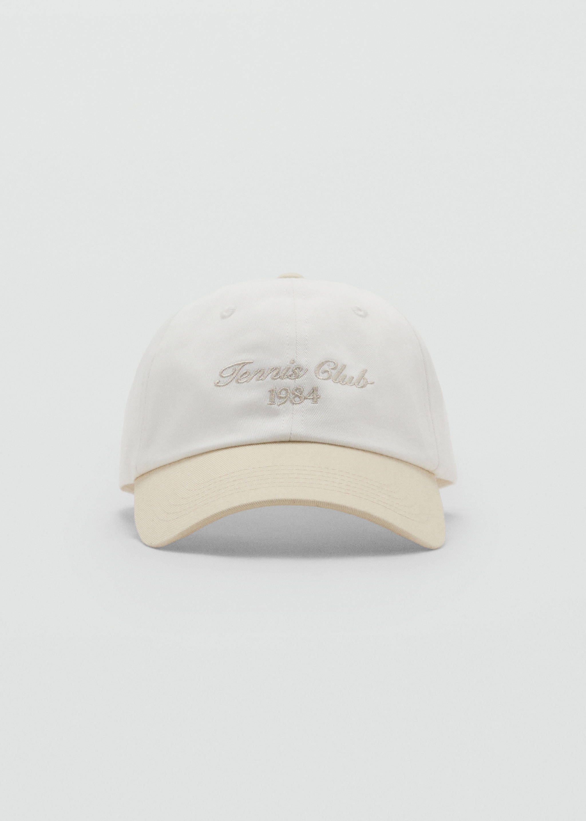 Casquette visière brodée coton - Plan moyen