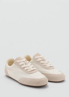 Lace-up suede sneakers — White 3