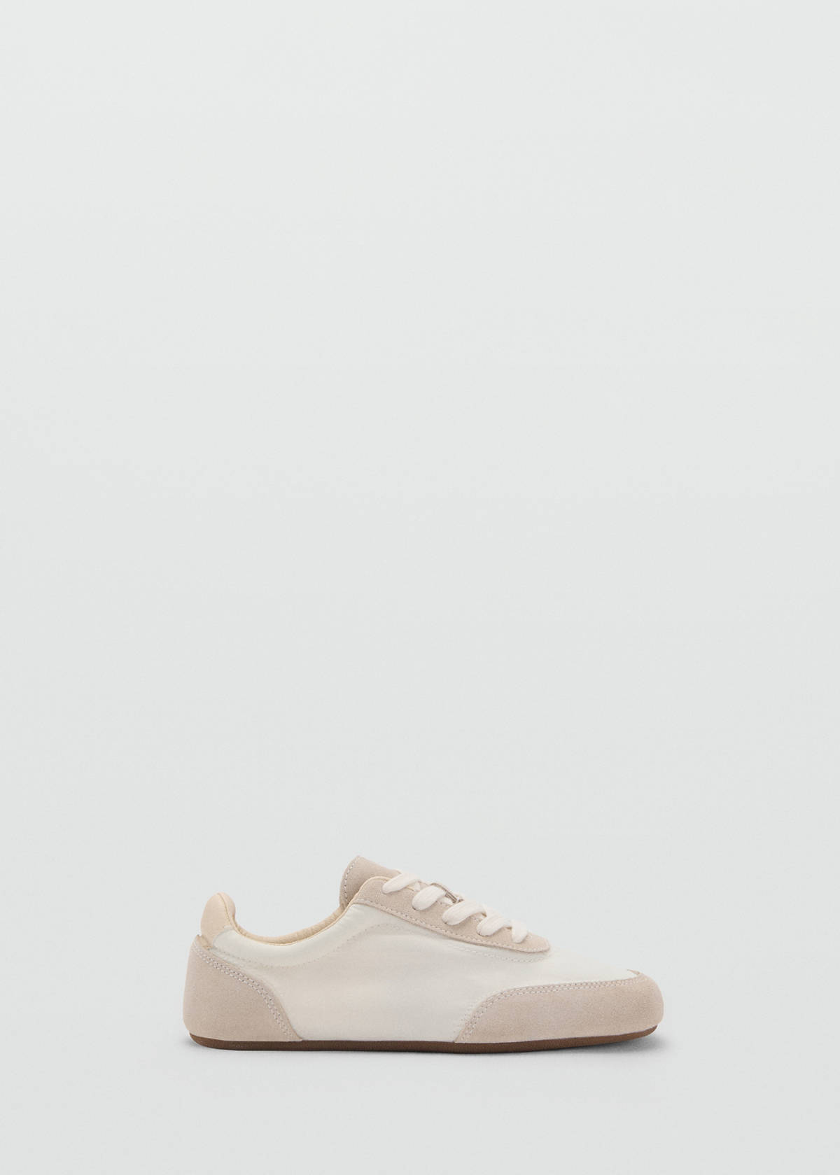 Lace-up suede sneakers — White