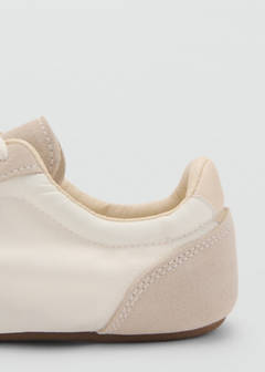Lace-up suede sneakers — White 10