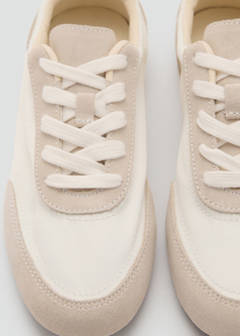 Lace-up suede sneakers — White 11