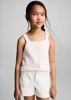 Straight-fit denim shorts — White 1