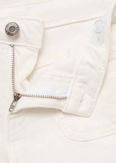 Straight-fit denim shorts — White 4
