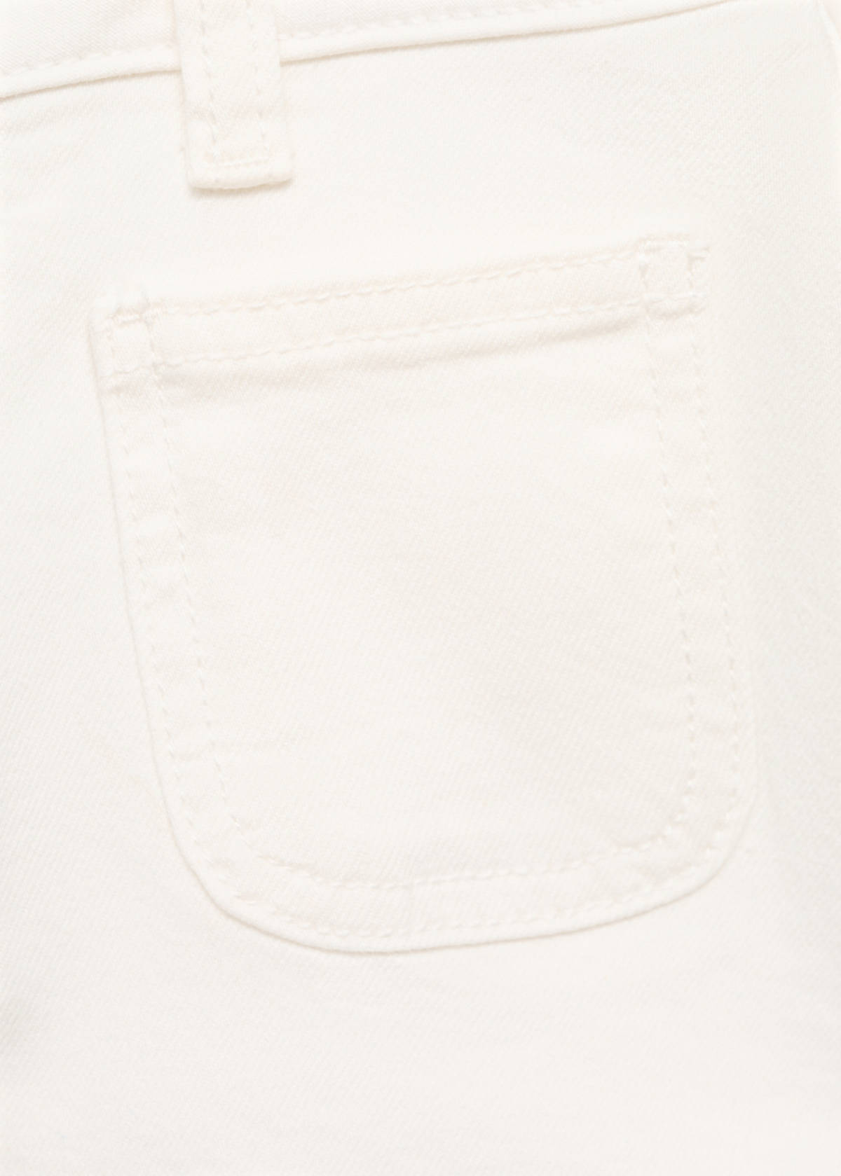 Straight-fit denim shorts — White