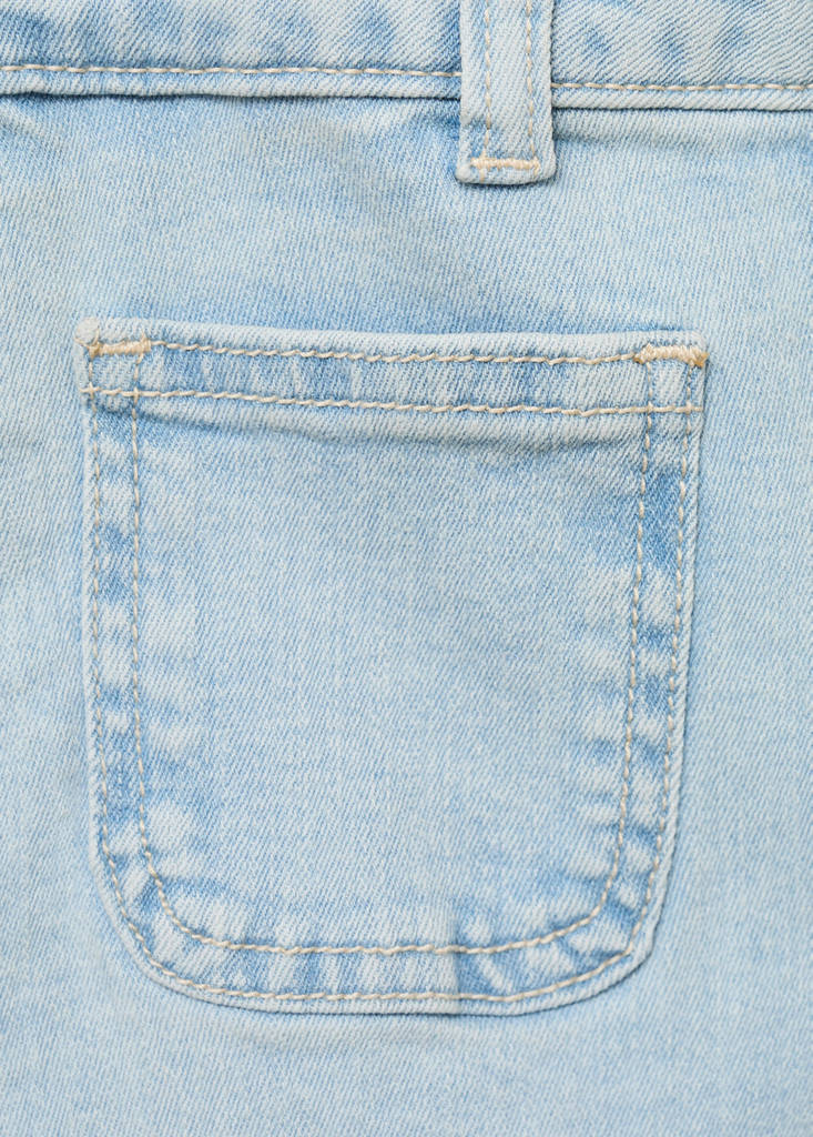 Straight-fit denim shorts — Light Blue