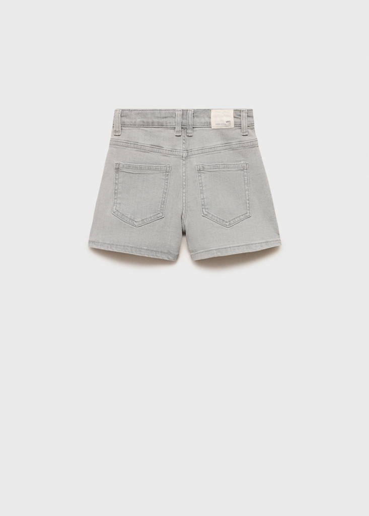 Straight-fit denim shorts — Denim Grey