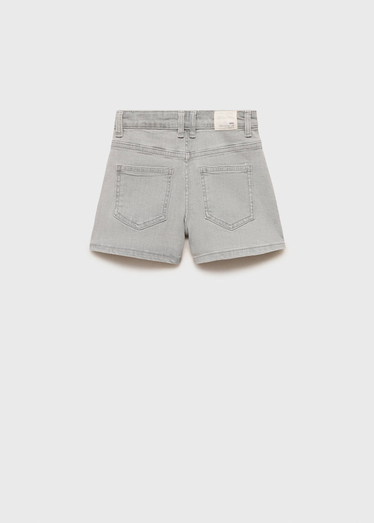 Straight-fit denim shorts — Denim Grey