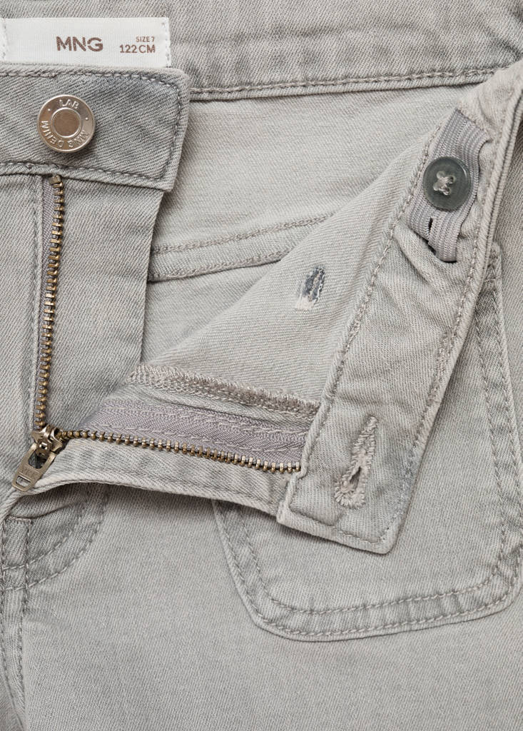 Straight-fit denim shorts — Denim Grey