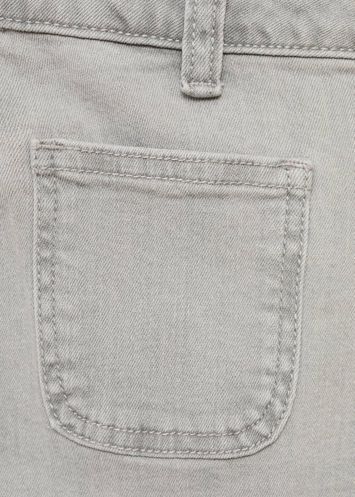 Straight-fit denim shorts — Denim Grey