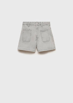 Straight-fit denim shorts — Denim Grey 3