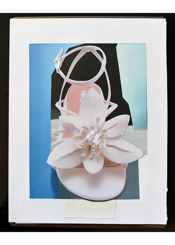 Sandals with flower strap — White