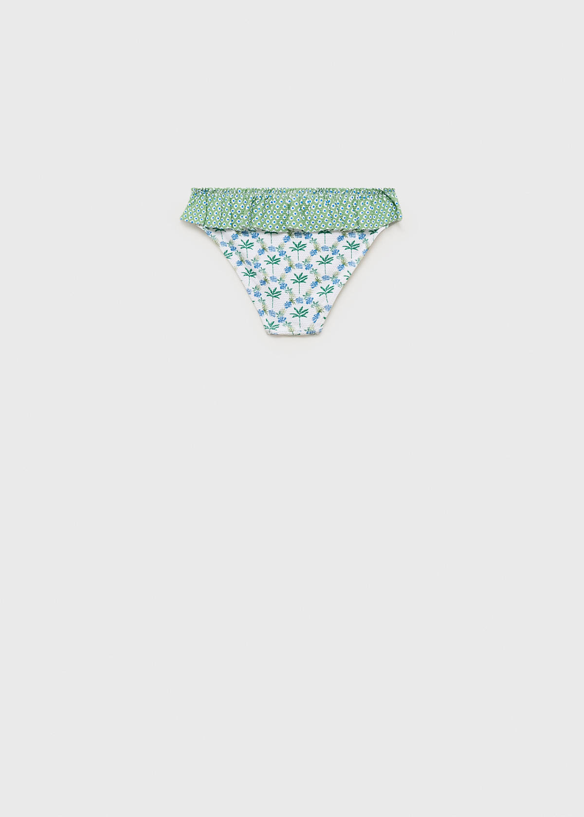 Bikini bottoms with ruffles — White