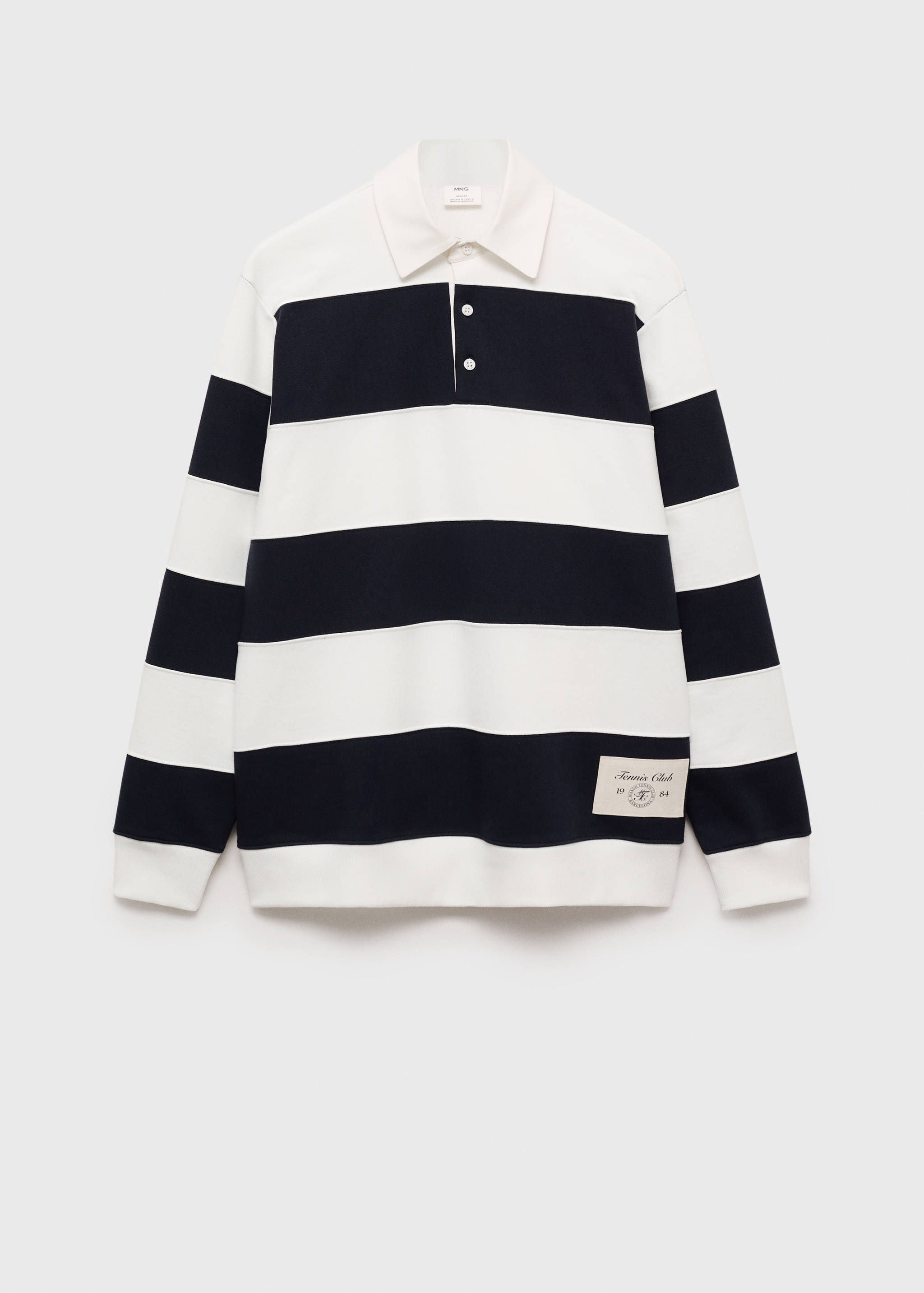 Sweat rayures col polo - Article sans modèle