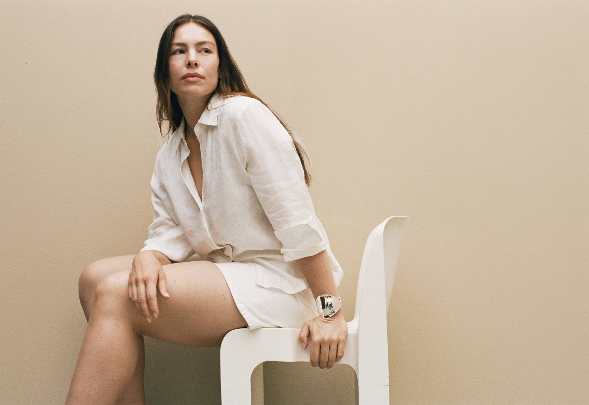 Pocket linen shirt - Panoramic plane