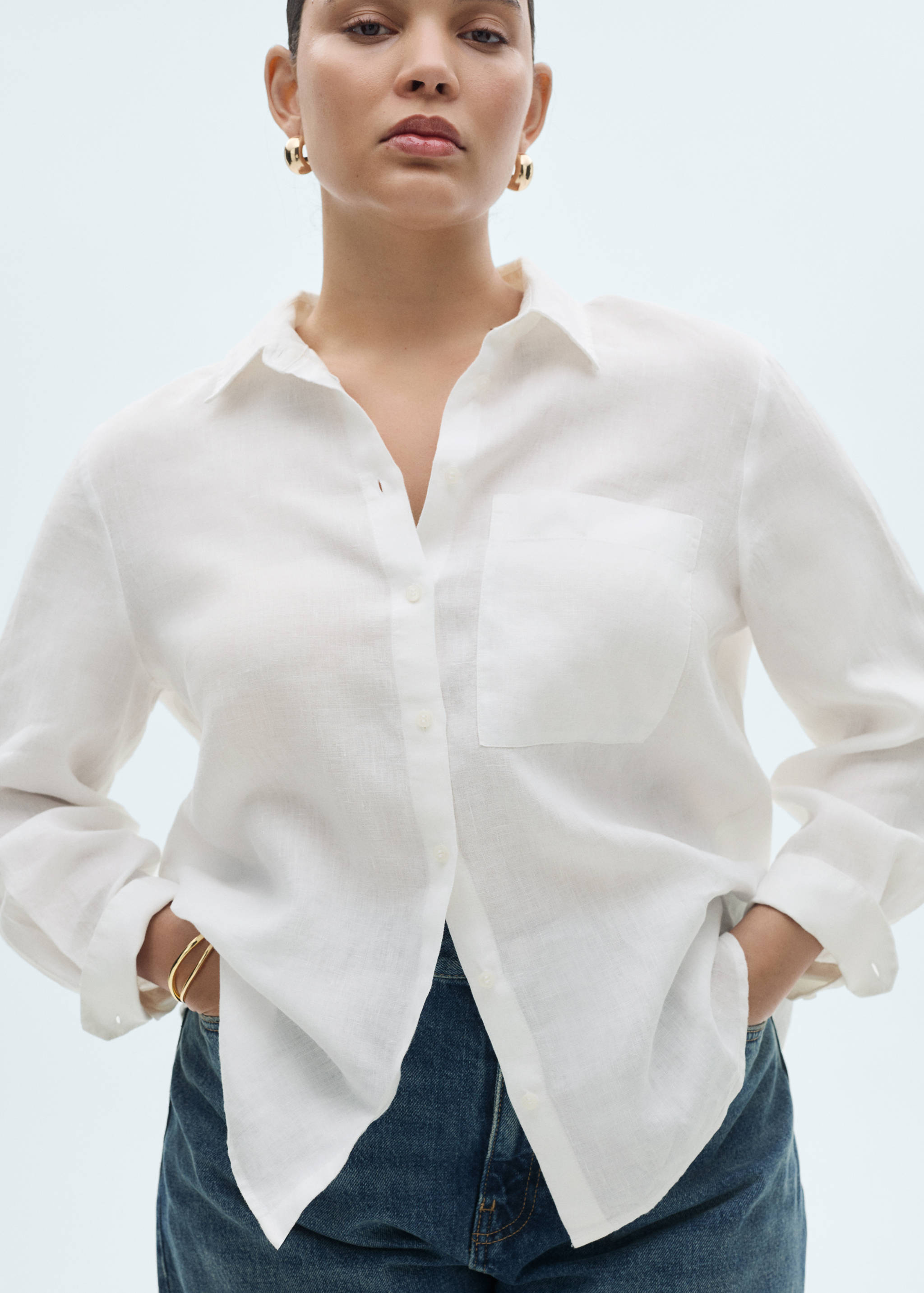 Camisa linho bolso - Pormenor do artigo 5