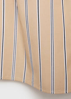 Short sleeve striped shirt — Brown 9