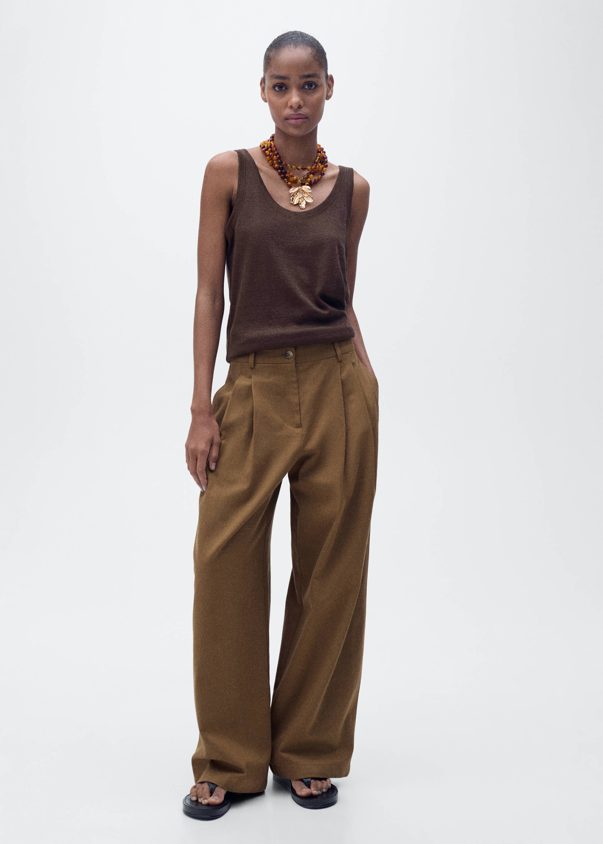 Trägertop aus Leinen - Allgemeine Ansicht