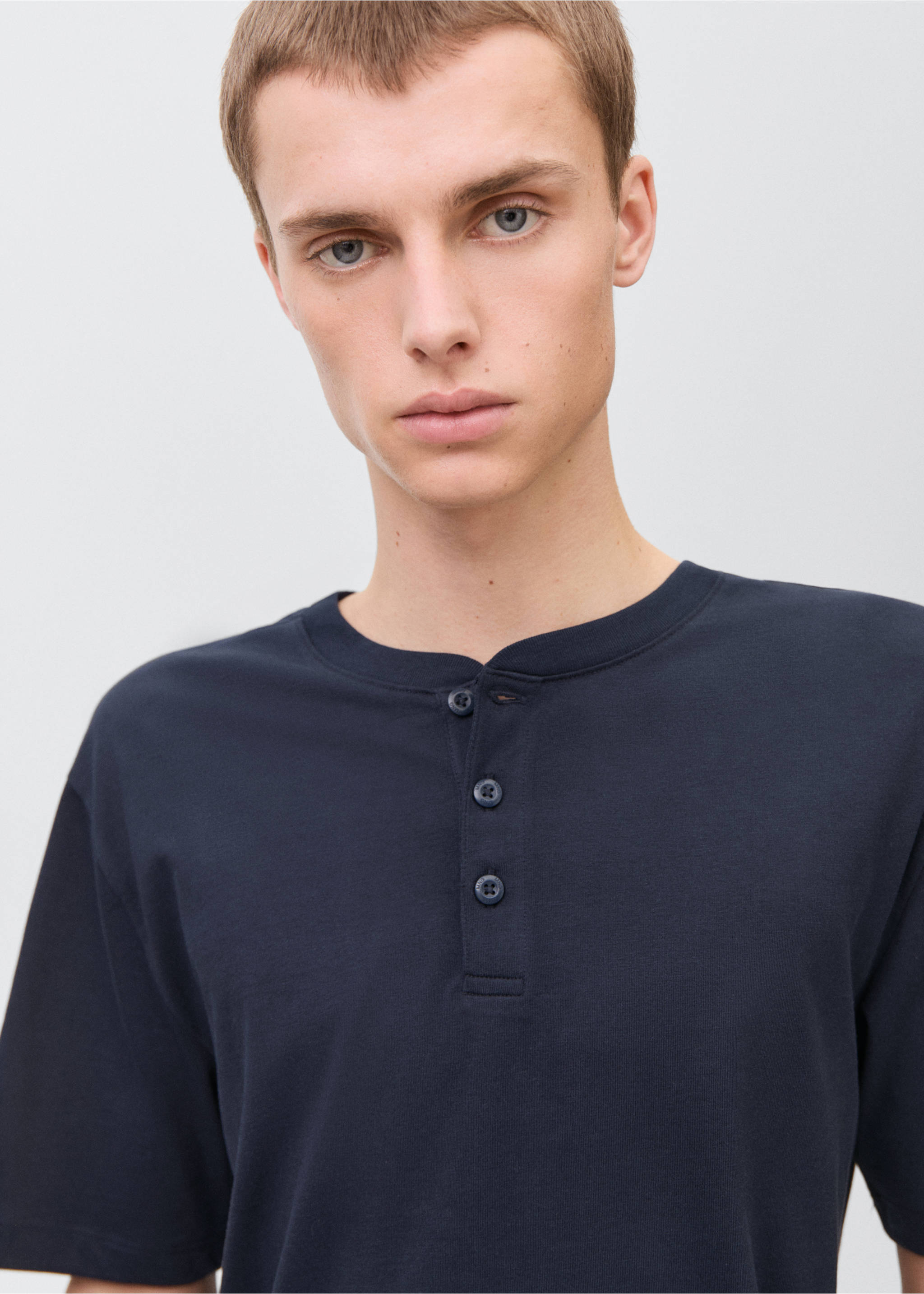 Cotton pyjama shorts pack - Details of the article 1, Navy. Ref: 87067167-00.