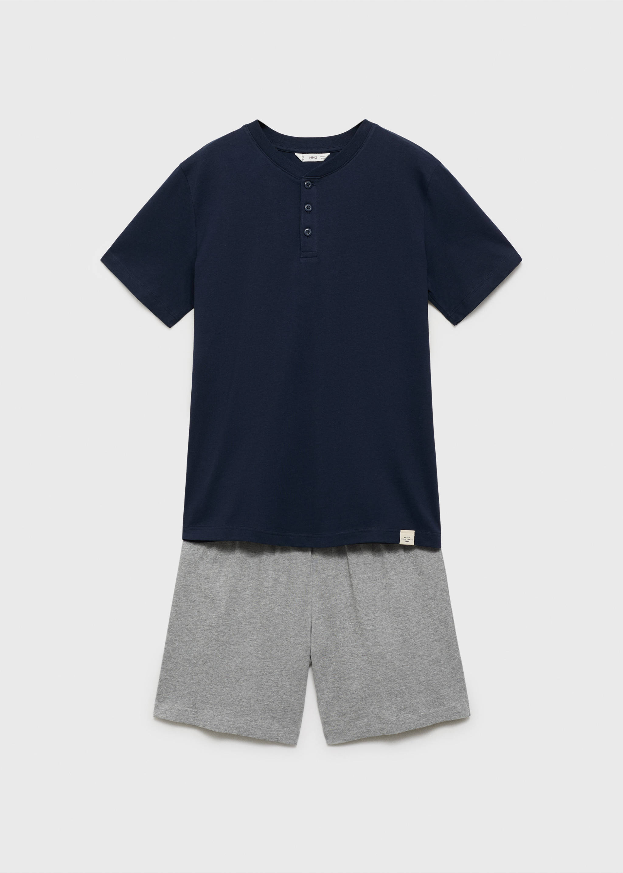 Cotton pyjama shorts pack - Article without model, Navy. Ref: 87067167-00.