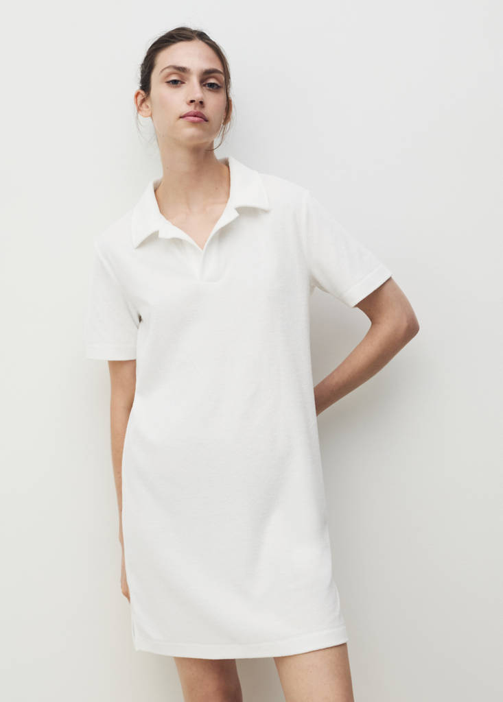 Terry cotton nightdress — White