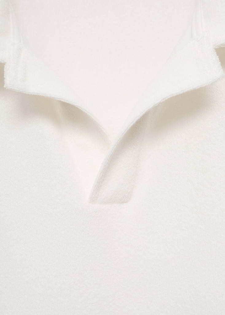 Terry cotton nightdress — White