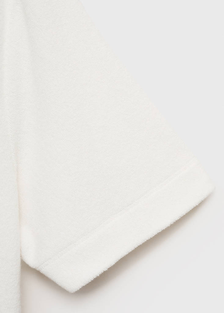 Terry cotton nightdress — White