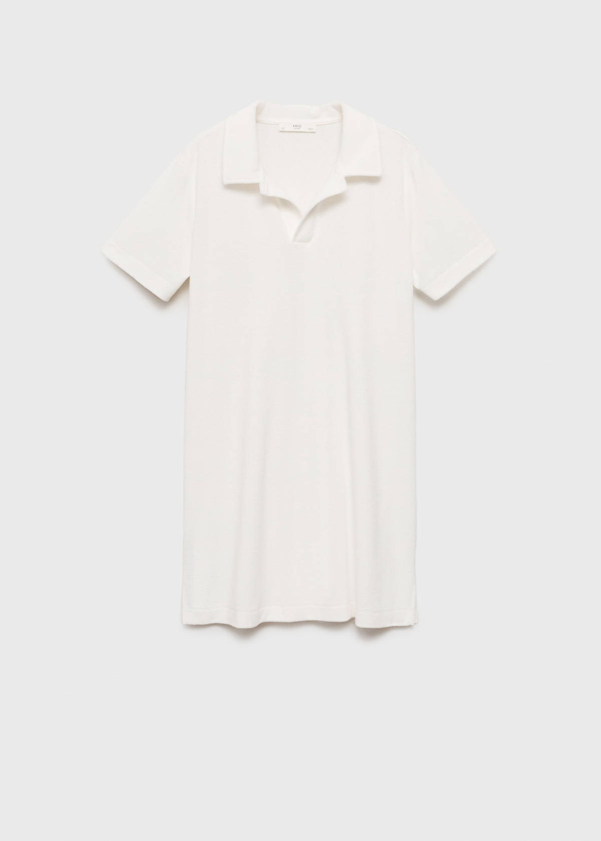 Terry cotton nightdress — White