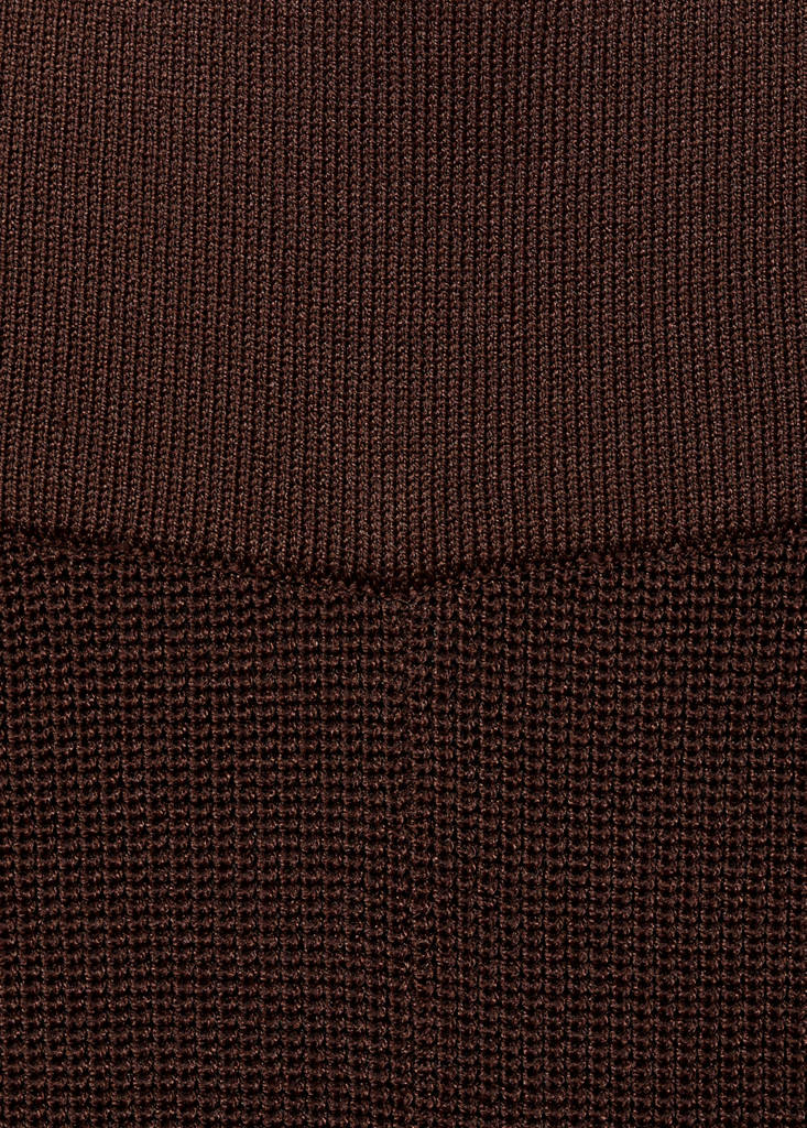 Straight knitted trousers — Chocolate