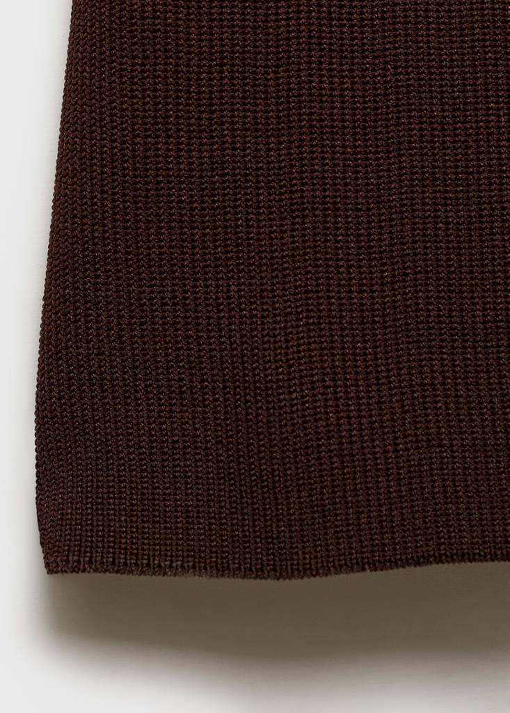 Straight knitted trousers — Chocolate