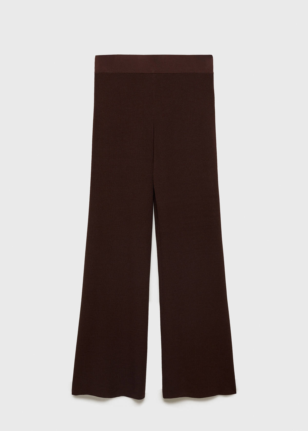 Straight knitted trousers — Chocolate