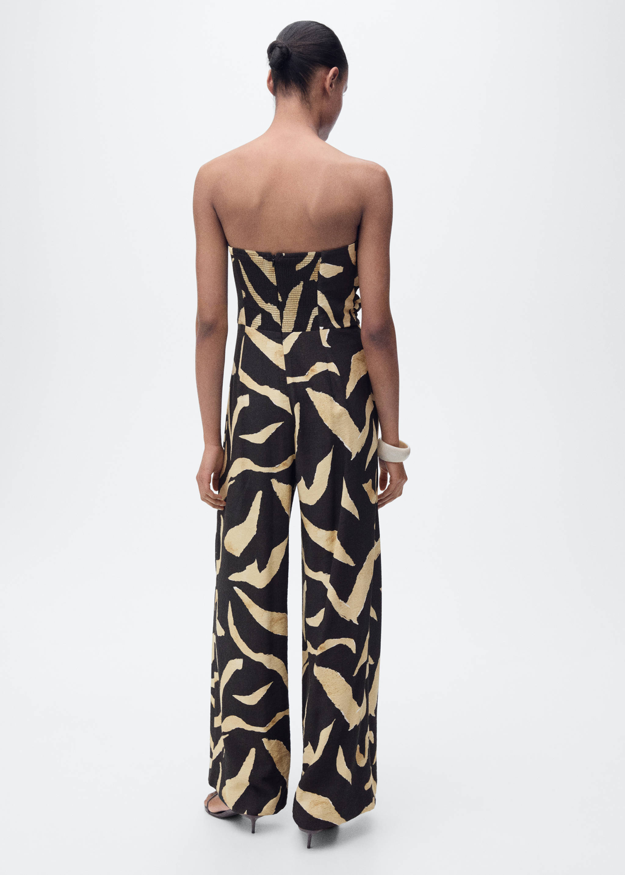 Printed strapless jumpsuit - Reverse of the article