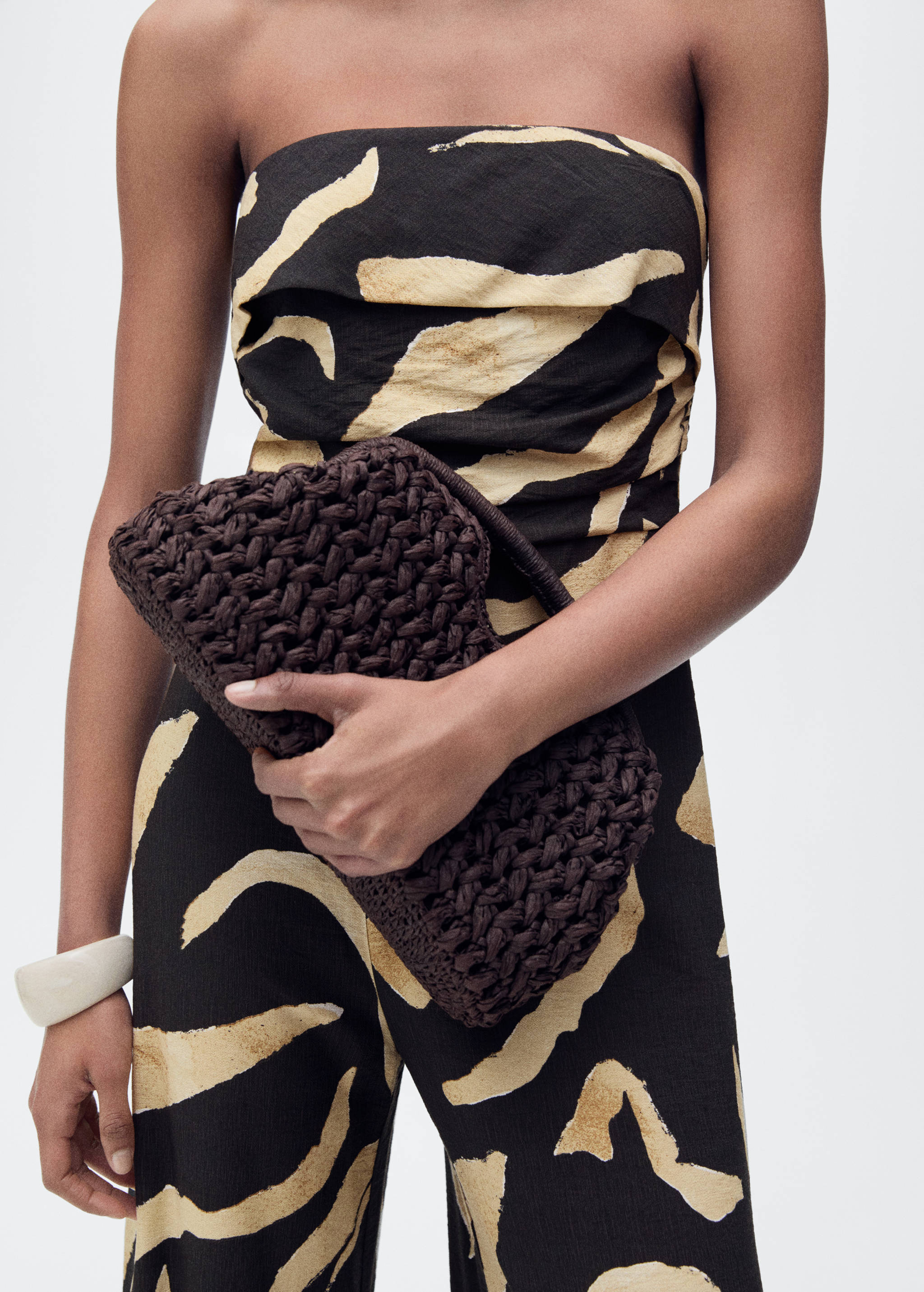 Printed strapless jumpsuit - Details of the article 6