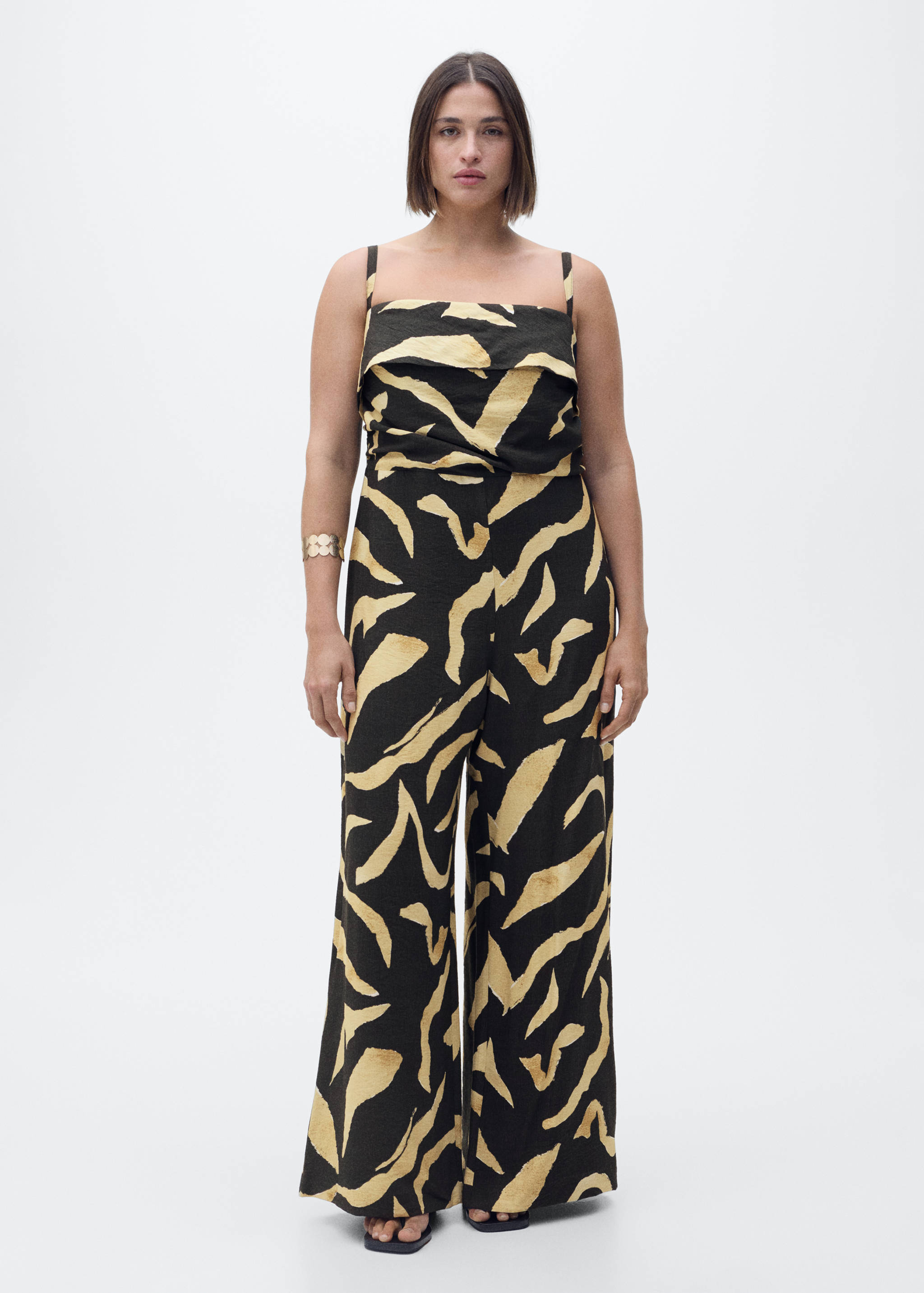 Printed strapless jumpsuit - Details of the article 3