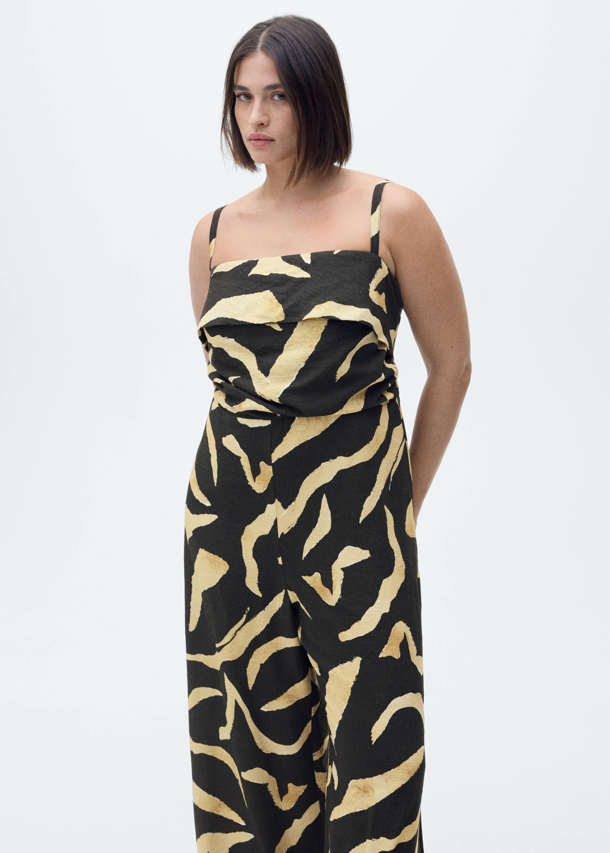 Printed strapless jumpsuit - Details of the article 5